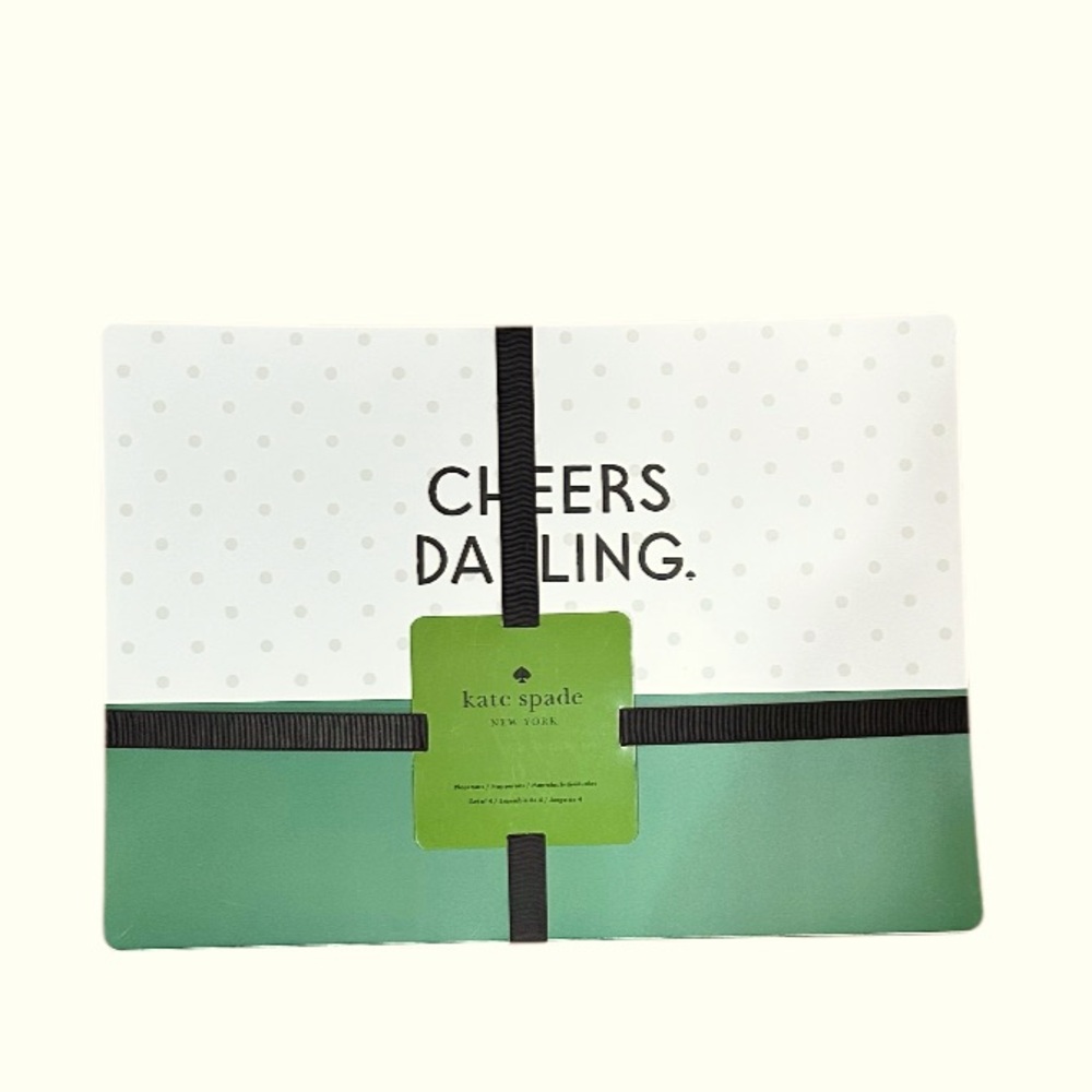 NEW Kate Spade CHEERS DARLING Placemats Set/4